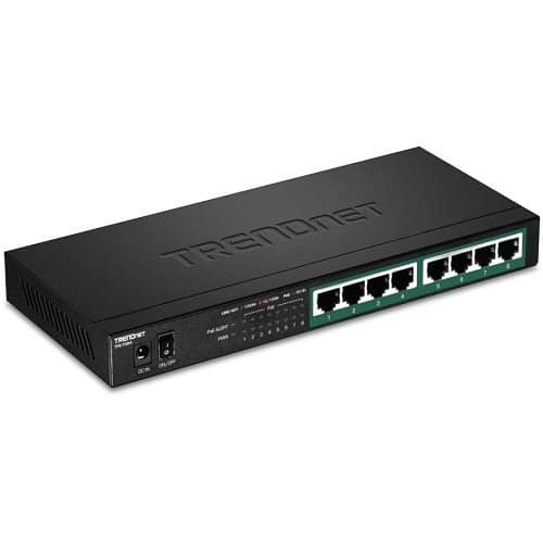 Trendnet network switch on a white background
