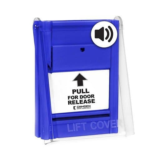 Camden CM-701SO-PC 1 x N/C Switch, 'PULL for DOOR RELEASE', with Local Alarm Sounder, for Clear Lift Cover Add Suffix PC