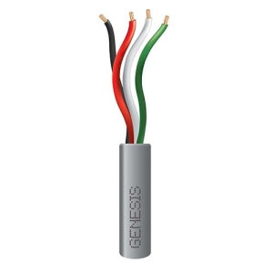 Genesis 21041109 22/4 Stranded Riser Cable, Unshielded, CL3R, FPLR, CMR, FT4, Sunlight Resistant, 1000' (304.8 m), REELEX Pull Box, Gray