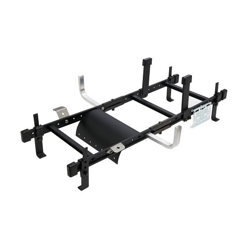 Black metal wall mount bracket on a white background