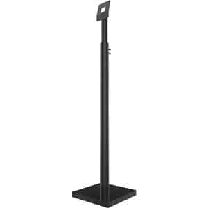 Black adjustable stand on a white background