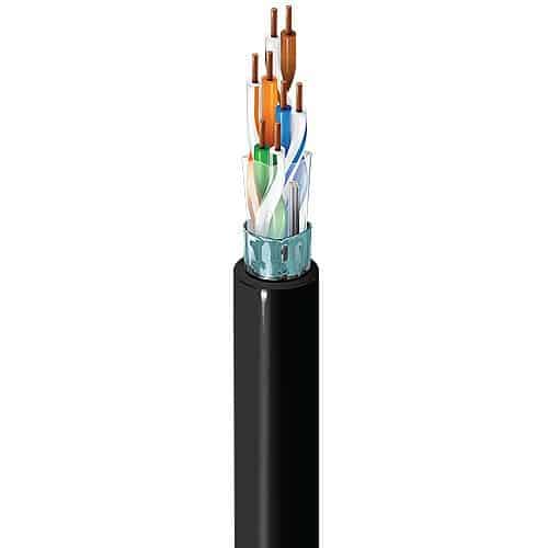 Belden 1213F D15Z500 CAT5e Plus Cable, 24/4 Solid BC, Foil Shielded, UTP, CMP, FT6, 500' (152.4m) UnReel, Blue