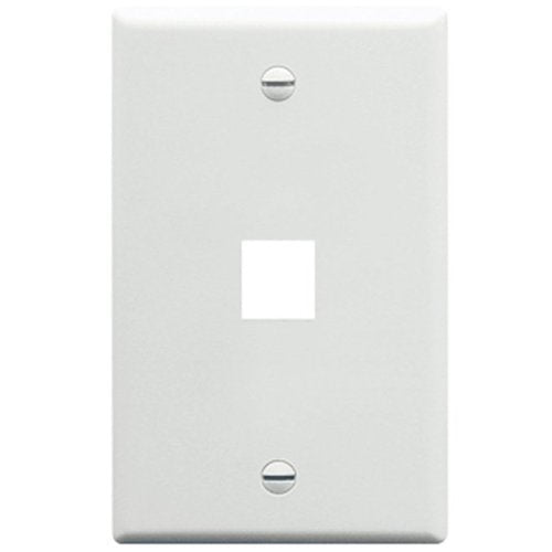 ADI PRO 0E-FP1WH 1-Port Single Gang Faceplate, 2-Pack, White