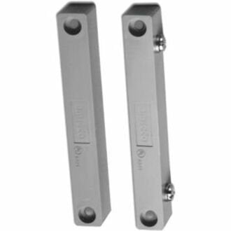 Two metallic rectangular devices on a white background