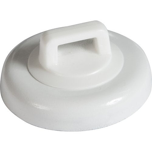 White magnetic cable tie mount on a white background