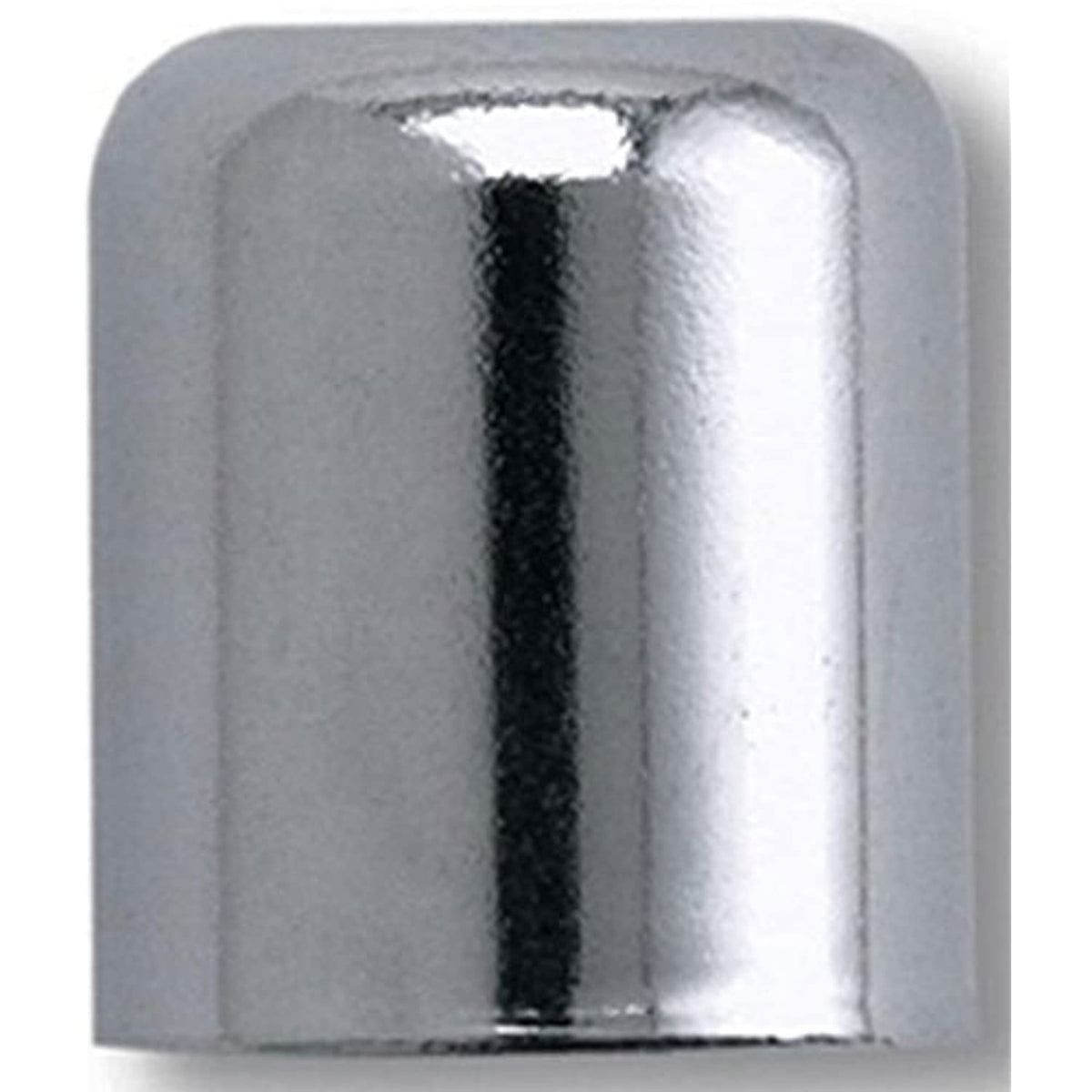 Metallic silver cap on a white background