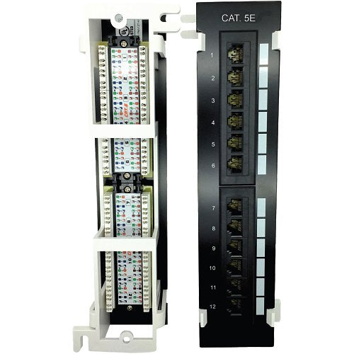 ADI PRO 0E-C5EPP12V CAT5e Patch Panel, 12-Port, Vertical Mount