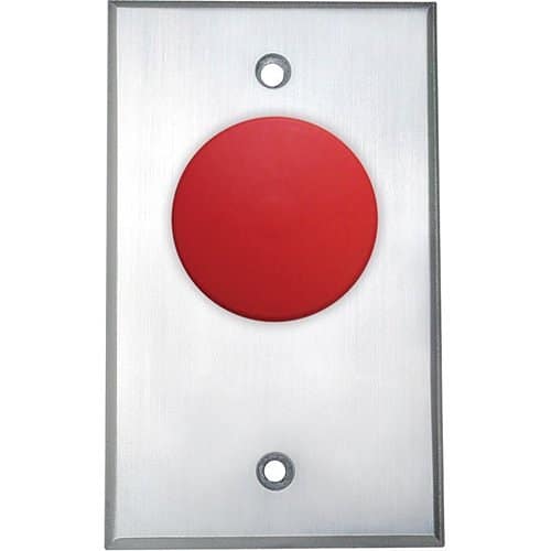 Camden CM-4050-R 1 5/8" Pushbutton, Aluminum Faceplate