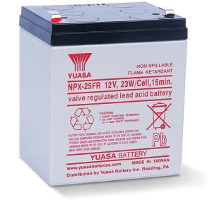 Yuasa NPX25-250 12V 5Ah Valve Regulated SLA, Flame Retardant