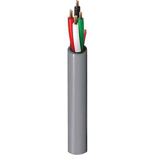 Belden 6502UE 8771000 22/4 Stranded Speaker Cable, Plenum-CMP, stranded bare copper conductors with Flamarrest insulation, 1000' (304.8m) Reel, Natural
