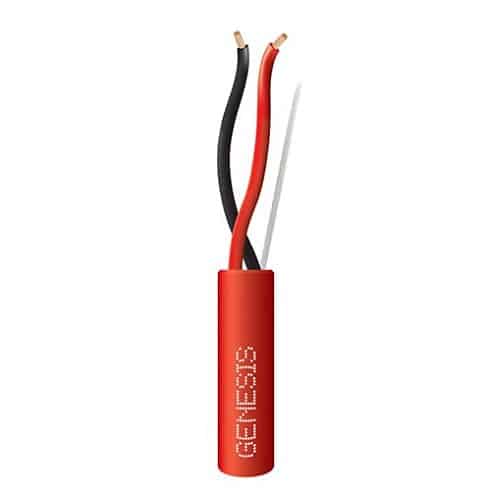 Genesis 45221004 14/2 Stranded Plenum Fire Alarm Cable, Unshielded, FPLP, CL3P, FT6, 1000' (304.8m), Reel, Red