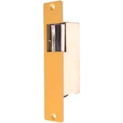 Edwards Signaling 170 Series Mortise Door Opener, 24AC op voltage, 1.4A, painted brass faceplate w/chrome nosing, for use in wood and metal jambs