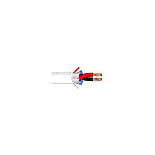Belden 6500PE 009Z500 22/2 Stranded Tinned Copper Speaker Cable, Plenum-CMP, Flamarrest Jacket with Ripcord, 500' (152.4m), White