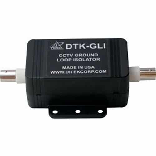 CCTV ground loop isolator with DITEK branding on a white background