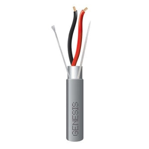 Genesis 32211109 16/2 Stranded Shielded Plenum Cable, CL3P, FPLP, CMP, FT6, 1000' (304.8 m), REELEX Pull Box, Gray