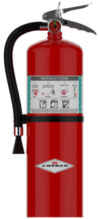Amerex 398 15-1/2 Pound Halotron I Fire Extinguisher With Brass, Chrome Plated Valve And Wall Bracket