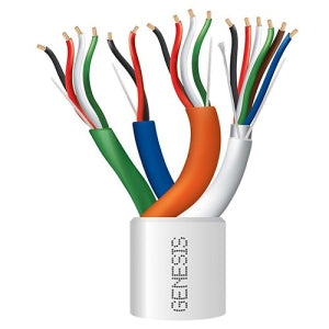 Genesis 31961001 Plenum Composite Access Control Cable, 1000' (304.8m), Reel, White