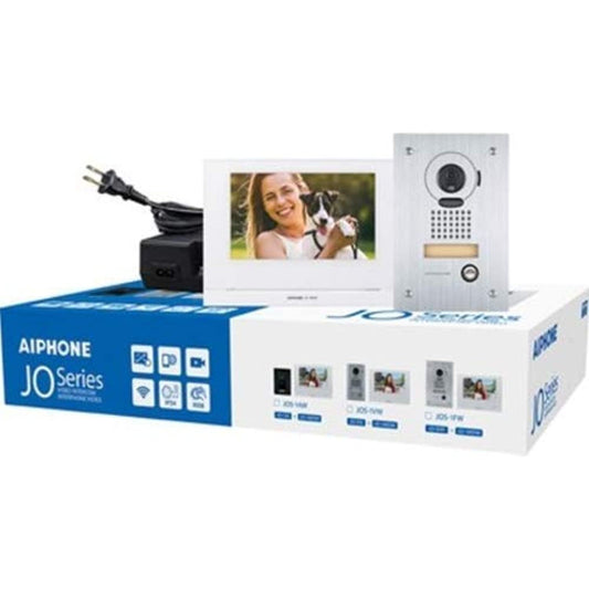 Aiphone JOS-1FW Mobile-Ready Box Set with Flush-Mount Door Station, 7" Video Set, Includes JO-1MDW, JO-DVF, PS-1820UL