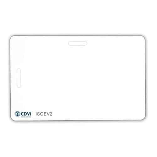White card with CDVI ISOEV2 branding on a white background