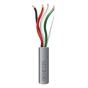 Genesis 21155509 18/4 Stranded Riser BC Cable, CMR, FT4, 500' Pull Box, Gray