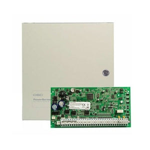 Electronic control panel with a green circuit board on a white background