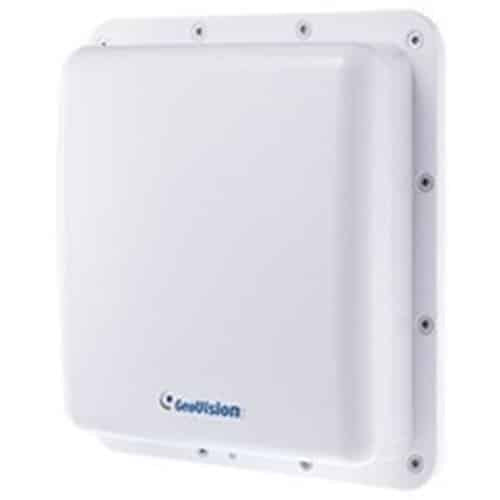 White rectangular outdoor enclosure with GenVision logo on a white background