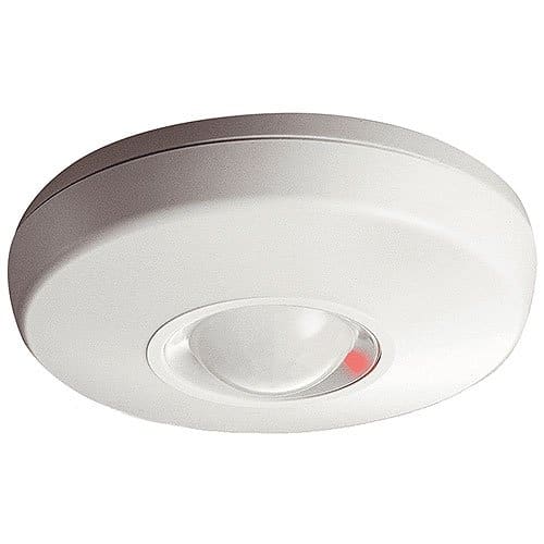 White smoke detector on a white background