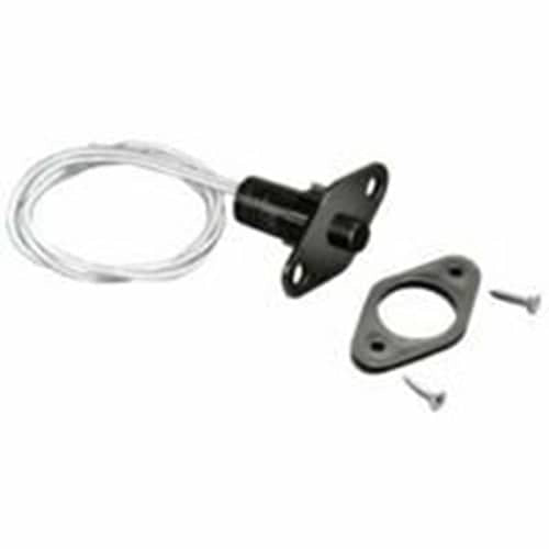 GRI PBF-100 3/4" Diameter 1 1/2" Push Button Switch with Flange, 10W, 200VDC, 0.50 Amp, Closed Loop, N/O, A, White