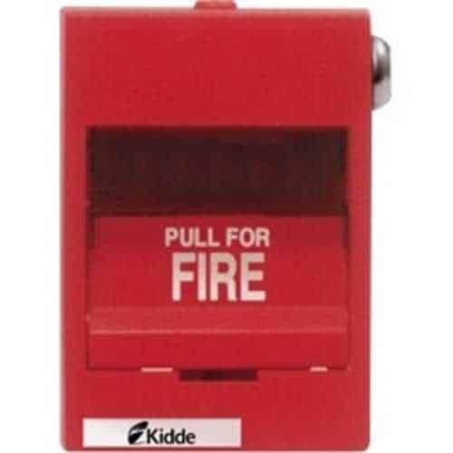Edwards Signaling K-277B-1120 Single Action Fire Alarm Manual Pull Station with 6" Wire Leads, Single Pole, Open Current and Key Reset