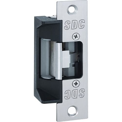 SDC 45-4SU UniFLEX 45 Series 5/8" Latchbolt Electric Strike with 4-7/8" Square Corner Stainless-Steel Faceplate, Dull Stainless
