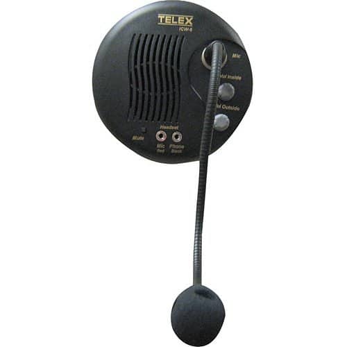 Bosch ICW-6 Window Intercom, for Gooseneck or Headset Operation