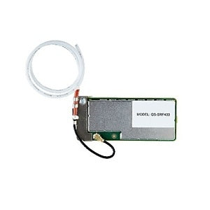 Wireless module with a label on a white background