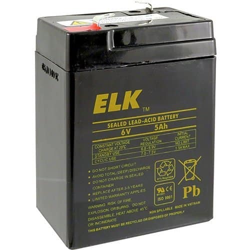 ELK-0650 Sealed Lead Acid Battery, 6 V 5Ah