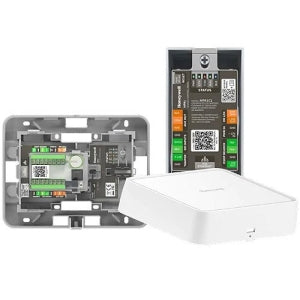 Electronic components and a white box on a white background