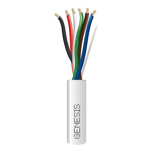 Genesis 31061112 22/6 Stranded Plenum Cable, Unshielded, CL3P, FPLP, CMP, FT6, 1000' (304.8m), REELEX Pull Box, Natural White