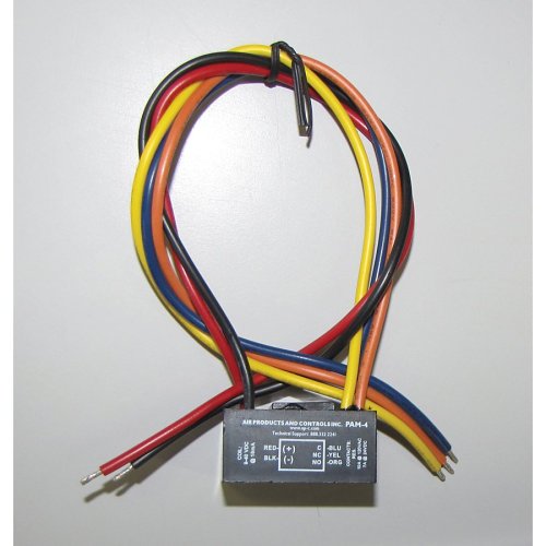 Electrical component with multicolored wires on a white background