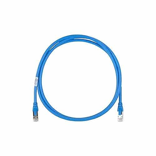 Belden C6F1106004 CAT6 Plus Patch Cable, 24/4 Solid BC, Shielded F/UTP, CMR, T568A/B-T568A/B, 4' (1.2m), Blue