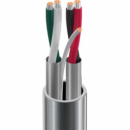 Belden 8723 060500 22/2 Stranded Audio Cable, tinned copper conductors, individually Beldfoil shielded, PVC jacket, 500' (152.4m) Reel, Chrome