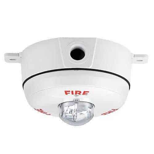 System Sensor SCWHK SpectrAlert Advance White Outdoor Ceiling-Mount Strobe with Selectable High-Candela