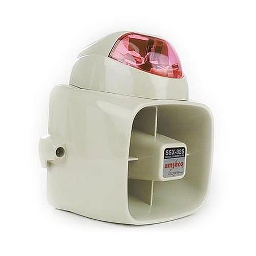 Potter SSX-82SR 127dB Durable Siren Strobe, Red Lens Color (4150036)