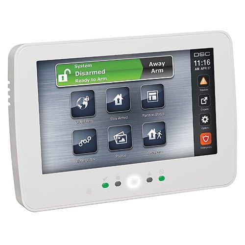 DSC HS2TCHP PowerSeries Neo 7" Hardwired Touchscreen Alarm Keypad with Prox Support, White