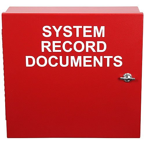 STI EM1212DOC System Record Document Box, 12" H x 12" W x 4" D, Red