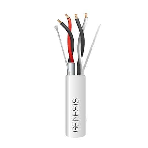 Genesis 32705512 22/2 Pair Stranded Plenum Cable, Pair Shielded, CL3P, FPLP, CMP, FT6, 500' (152.4m), REELEX Pull Box, Natural White