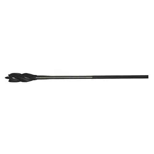 Black drill bit on white background