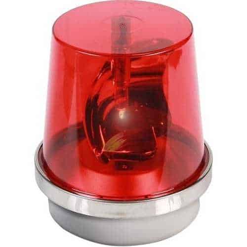 Edwards Signaling 52R-N5-40WH Rotating Halogen Beacon, gray base, red colored LED, 25000 hours, flash rate 75 fpm, 120/AC, 0.35 A