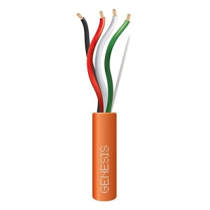 Genesis 31152103 18/4 Stranded Plenum Cable, Unshielded, CL3P, FPLP, CMP, FT6, 1000' (304.8m), Reel-in-a-Box, Orange