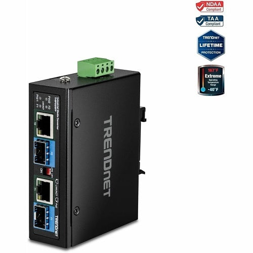 TRENDnet TI-BF22SFP 2PRT IND POE++ MED CNVERTER