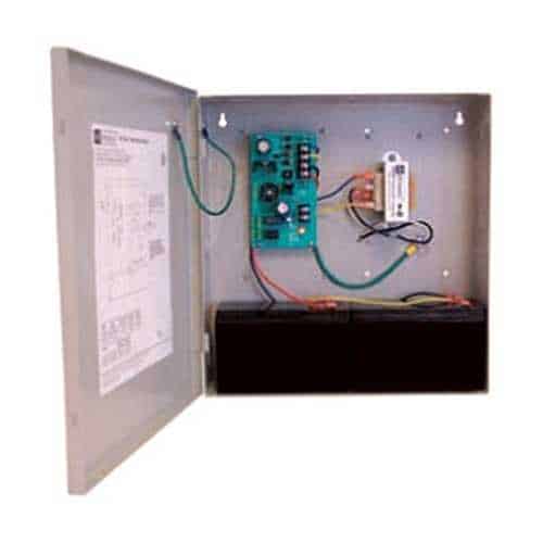 Electrical panel with wiring and components on a white background