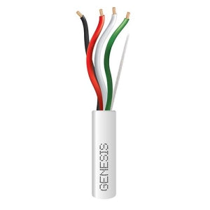 Genesis 31045501 22/4 Stranded Plenum Cable, Unshielded, CL3P, FPLP, CMP, FT6, 500' (152.4 m), REELEX Pull Box, White