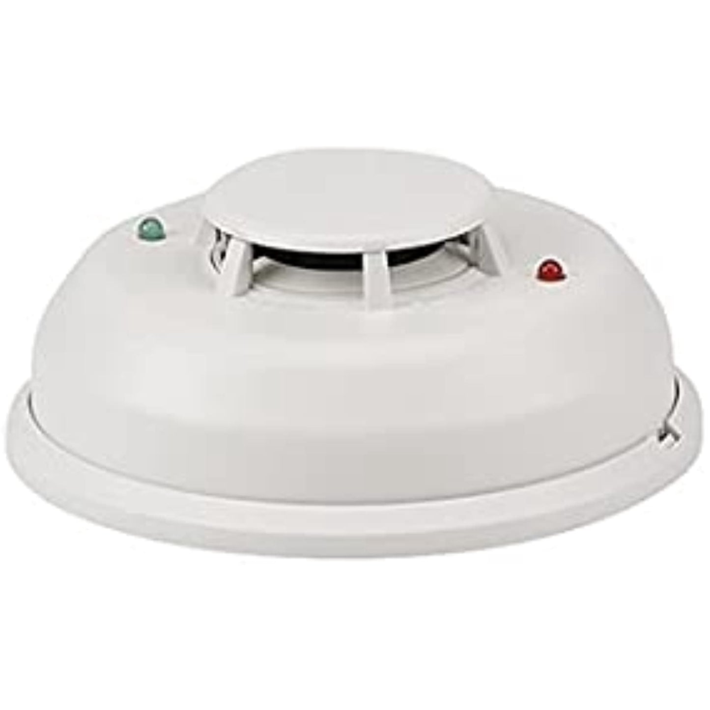 White smoke detector on a white background